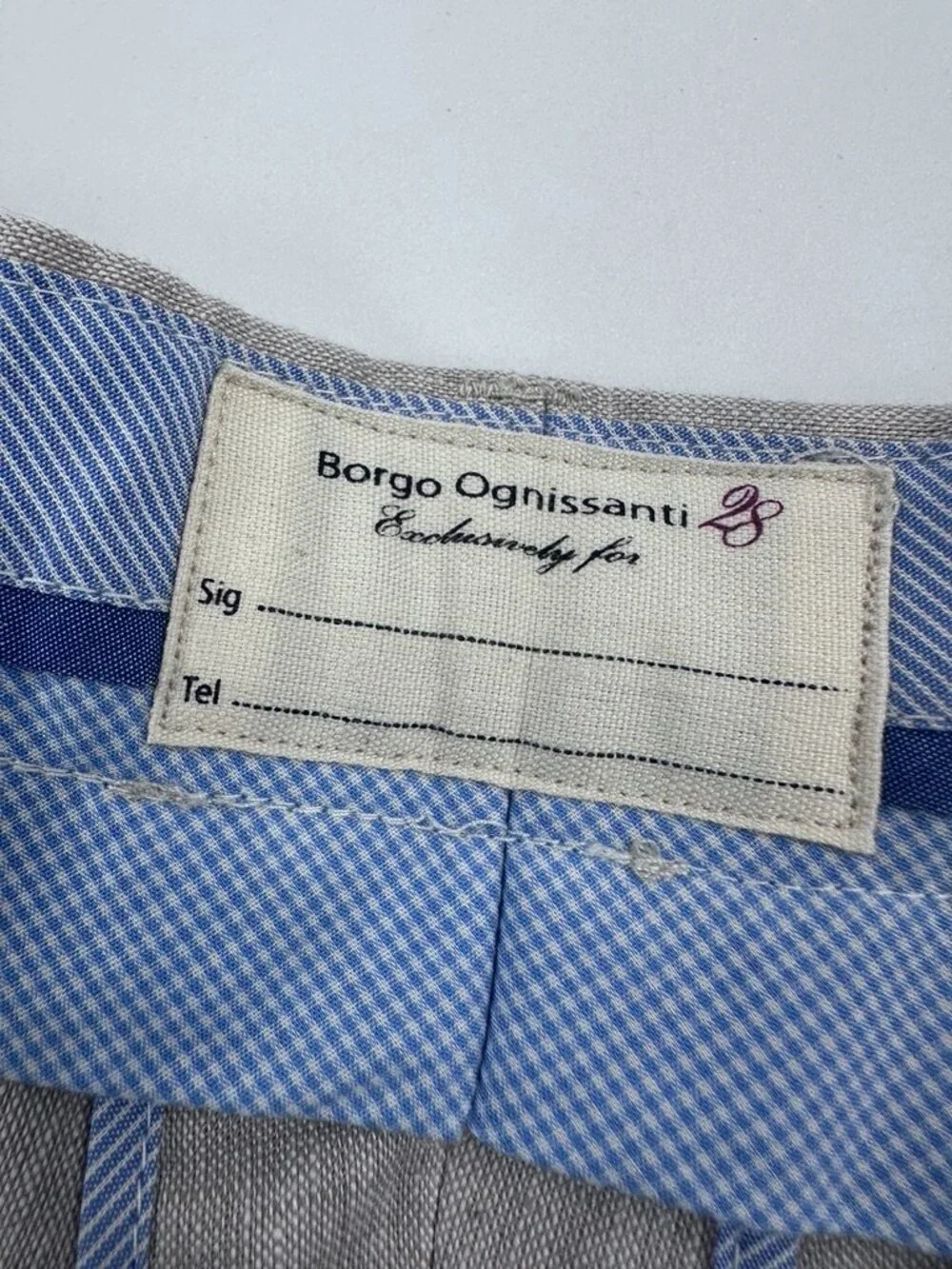 Borgo Ognissanti Linen Pants Beige Men’s Size 33 Straight Leg